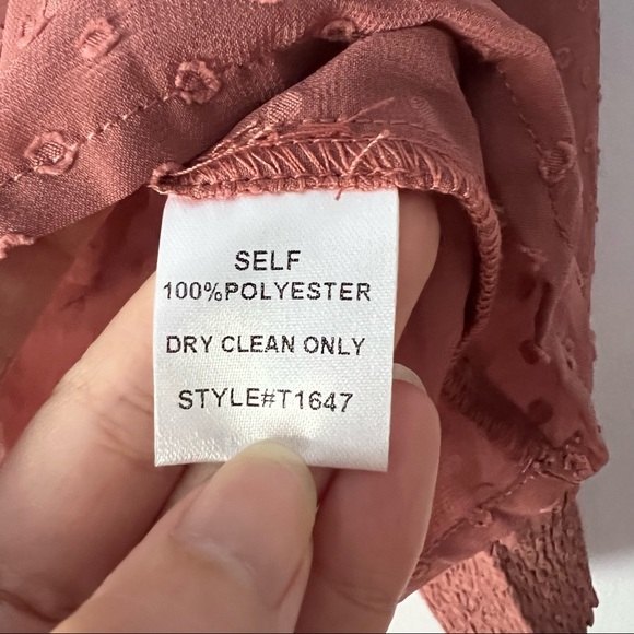 Mauve Swiss Dot Blouse - Picture 10 of 12